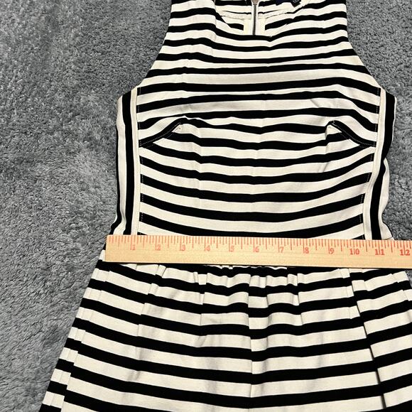 Madewell Dress Womens XXS Sleeveless A line Striped Afternoon black off-white - Picture 5 of 9